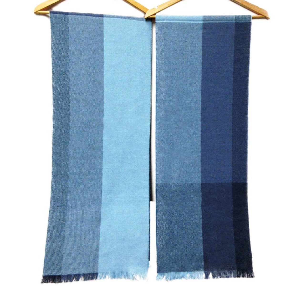 Alpaca Scarf - Baby Alpaca Fiber, Woven Scarf, Bright Blue Colors (JUL202)