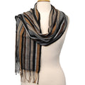 Alpaca Scarf - Baby Alpaca Fleece, Handwoven Scarf All Naturals (JUL133)