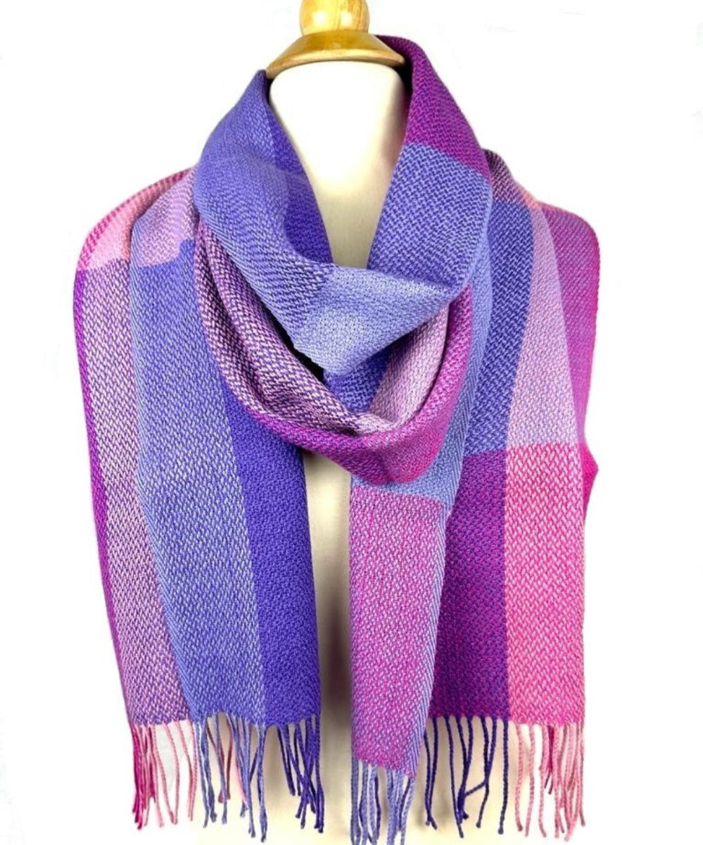 100% Baby Alpaca, Colorful Pastels Scarf (JUL224)