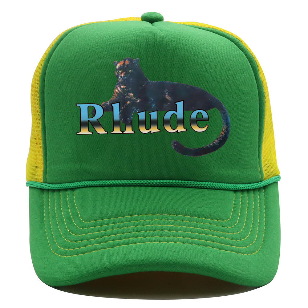 Rhude Hat Mesh Cap Animal Print Mesh Baseball Cap