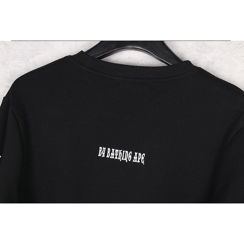 Bathing Ape Sweatshirt Autumn and Winter Men's Cotton Printed Long Sleeve round-Neck Pullover